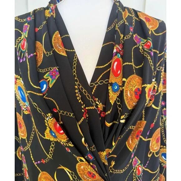 Vintage Marlis Silky Women's Shirt – 1980s-90s - Picture 6 of 13